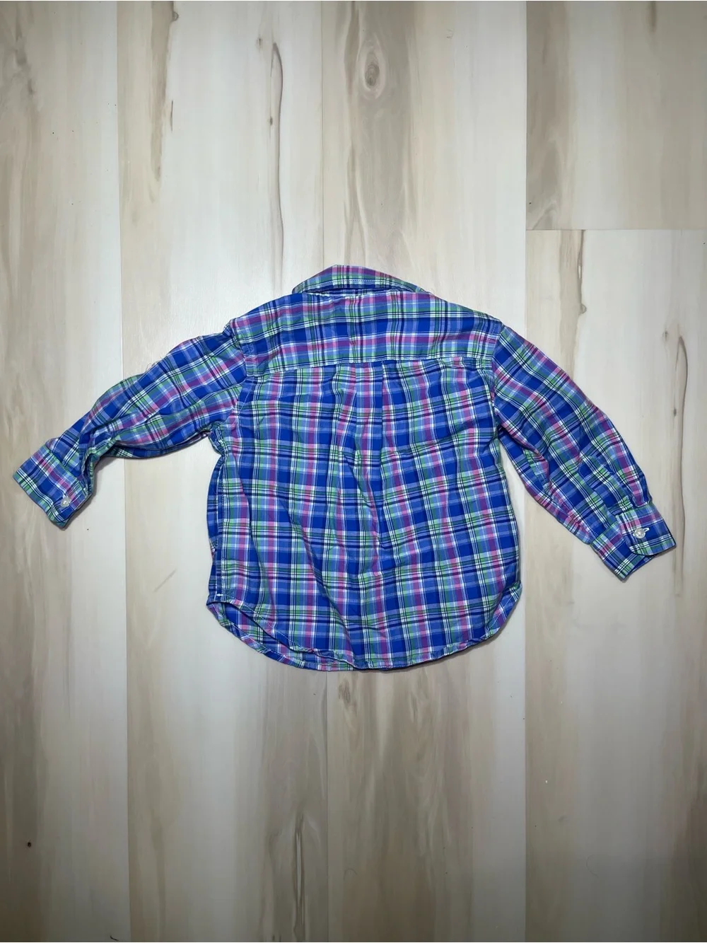 Lot Of Two (2) Ralph Lauren Boys Button Down Shirts Plaid Shirts Boys Sz 12M